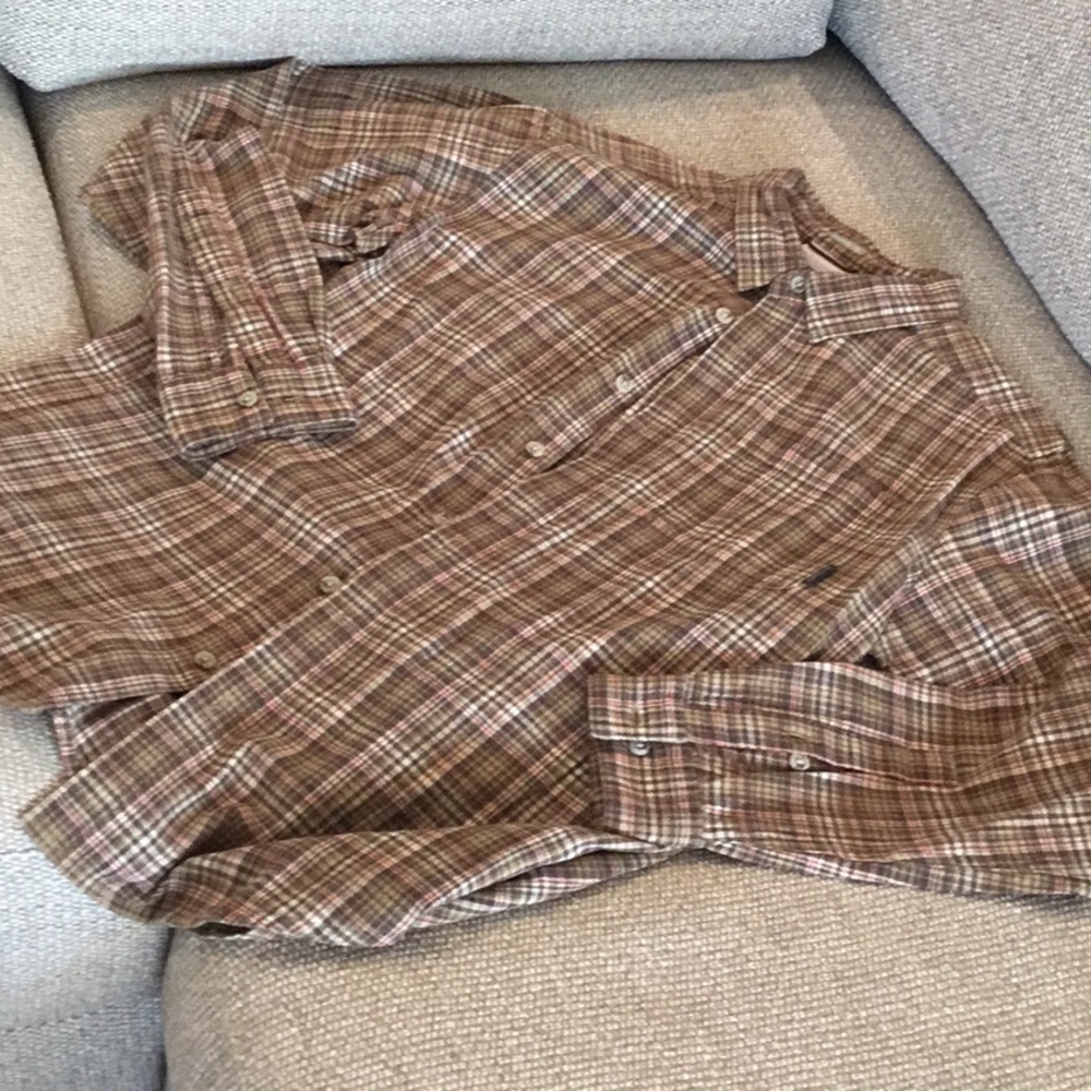 Columbia plaid button down, size medium